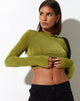 immagine di Tadita Crop Top in Crepe Lime