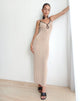 Immagine di Tahlia Maxi Dress in Champagne con rilegatura nera
