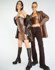 immagine di Mini abito Lotari in PU Ombre Brown