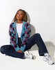immagine di Talana Cardi in Check Blue Tones