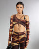 Immagine di MOTEL X IRIS Tapi Crop Top in Bleach Drip
