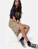 Immagine di Tauri Midi Skirt in mini tigre marrone