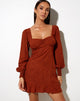 Immagine di Tielo Mini Dress in Mini Croc Brown