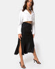 Immagine di Tindra Gonna midi in raso Ditsy Rose Nero