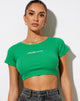 Immagine di Tindy Crop Top in Rib Fun Green Bellissimo