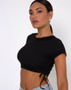 Immagine di Tiner Crop Top a costine nero