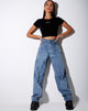 Immagine di Tiney Crop Tee in nero Libra Diamante
