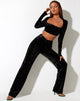 immagine del pantalone Mozra in velour nero