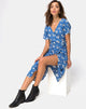 Immagine di Trasti Midi Dress in Soheila Floral Blu
