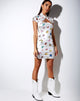 Immagine di Tuli Bodycon Dress in crema Butterfly