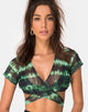 Immagine di Valiza Crop Top in maglia turchese