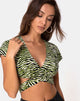 Immagine di Valiza Top in Zebra Fluro Verde