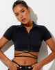 Immagine di Valtina Crop Top in lycra nero