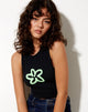 Immagine di Vasque Gilet Top in Lycra Nero Spray Verde Fiore