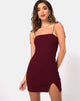 Immagine di Verso Bodycon Dress in Borgogna