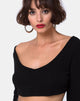 Immagine di Vile Top in Rib Black