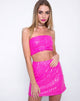 Immagine di Weaver Gonna a vita alta in mini paillettes rosa Parigi