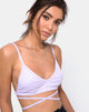 Immagine di Wrap Around Bralet in Rib Lilac