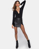 Immagine di Wren Mini Gonna in Pu Nero