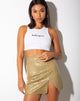 Immagine di Wren Mini Skirt in Croc PU Khaki
