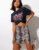 Immagine di Wren Mini Skirt in Tiger PU Grigio