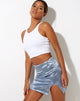 Immagine di Wren Mini Gonna in Rose Flock Silver Blue