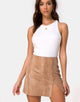 Immagine di Wren Mini Gonna in PU Snake Tan