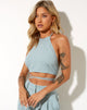 Immagine di Wu Crop Top in Rami Blue Surf