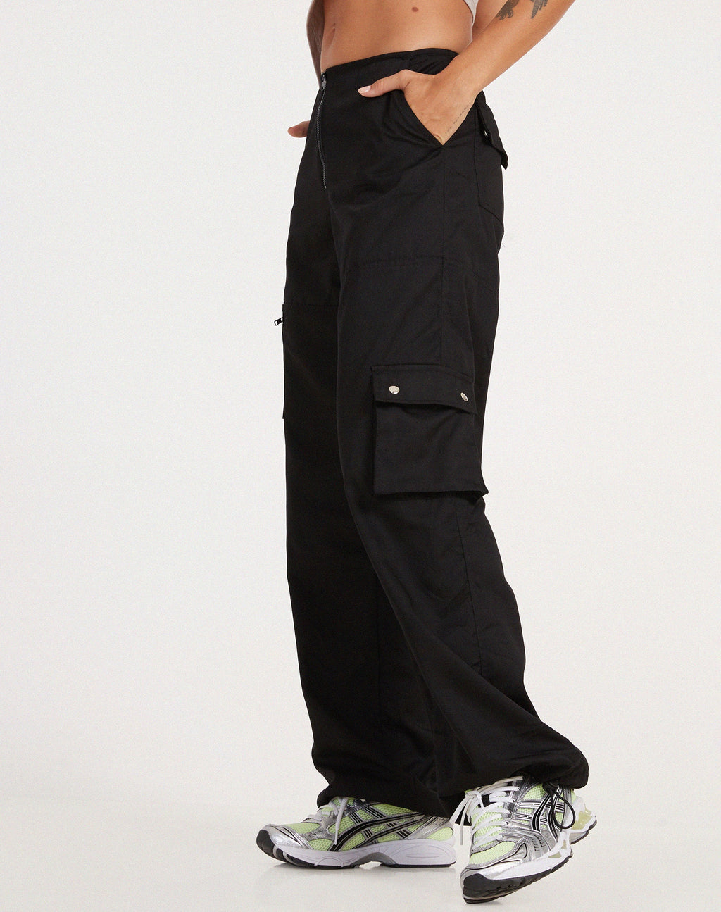 Pantaloni cargo Xander in cotone drill nero