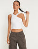 immagine di Xylia Crop Top in lycra bianca