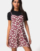 Immagine di Yandra Slip Dress in Wild Fleur Maroon