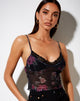 Immagine di Yenika Crop Top in Rosa Gotica con Pizzo