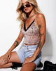 Immagine di Yenika Cami Top in Mesh Sand Leopard