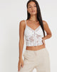 immagine di Yenko Crop Top in pizzo avorio