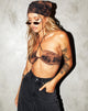 Immagine di Yessa Crop Top in Nero Ruggine Tie Dye