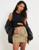 immagine di Zane Cut Out Crop Top in nero