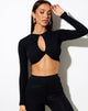 Immagine di Zen Crop Top in Rib Black