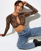 Immagine di Zen Crop Top in Night Leopard Brown