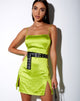 Immagine di Zenaya Slip Dress in raso verde lime