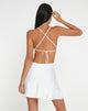 immagine di Zenita Mini Dress in Satin Ivory