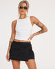immagine di Zephyr Mini Cargo Skirt in Cotone Drill Nero