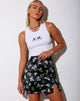 Immagine di Zida Mini Gonna in Nero Butterfly Lime