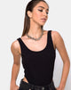 Immagine di Ziga Cutout Bodice in Rib Nero