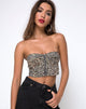 Immagine di Zipshi Crop Top in Rar Leopard Brown