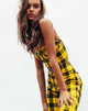 Immagine di Zipshi Crop Top in Plaid Invernale Giallo
