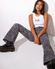 Immagine di Zoven: pantaloni flare in coccodrillo astratto nero