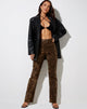 Immagine di Zoven Flare Trouser in Night Leopard Brown