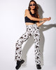 Immagine di Zoven Pantalone svasato in Mini Cow Bianco e Nero