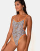 Immagine di Arines Costume da bagno in mini tigre con legature arancioni