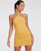 immagine di Josie Mini Dress in Rib Yolk Yellow